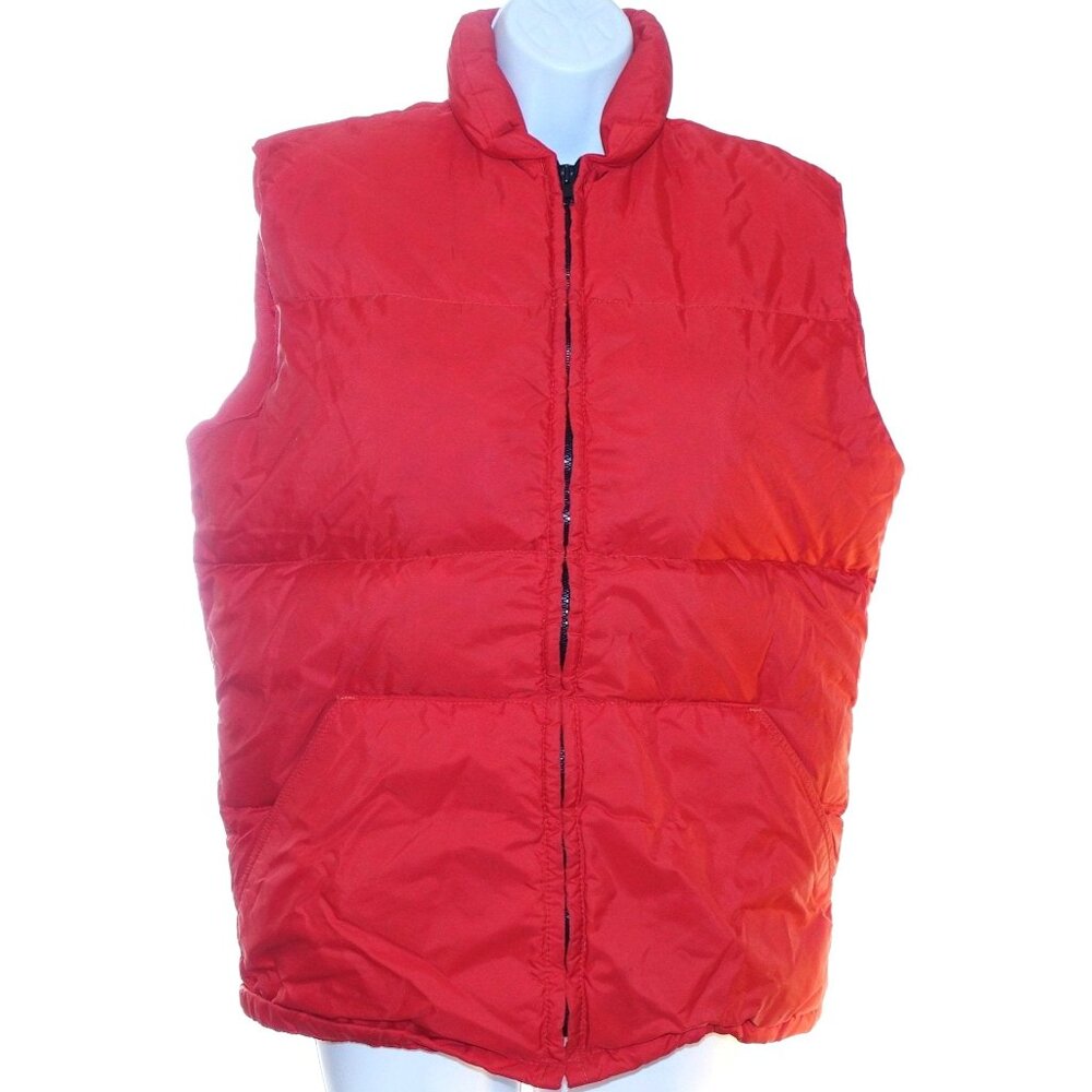 Vintage 80s REI Vest Men's Size Small Goose Down Red Puffer PNW Gorpcore Retro O